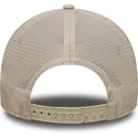 cappellino-trucker-beige-e-bianco-con-logo-beige-a-frame-league-essential-dei-los-angeles-dodgers-mlb-di-new-era
