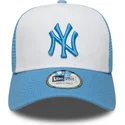cappellino-trucker-blu-e-bianco-con-logo-blu-a-frame-league-essential-dei-new-york-yankees-mlb-di-new-era