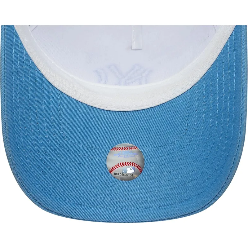 cappellino-trucker-blu-e-bianco-con-logo-blu-a-frame-league-essential-dei-new-york-yankees-mlb-di-new-era