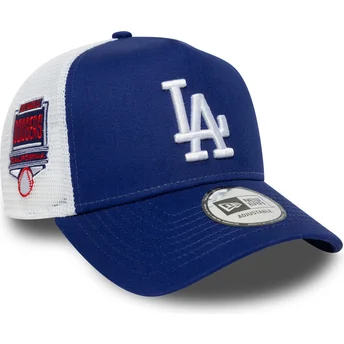 Cappellino trucker blu A Frame Side Patch dei Los Angeles Dodgers MLB di New Era