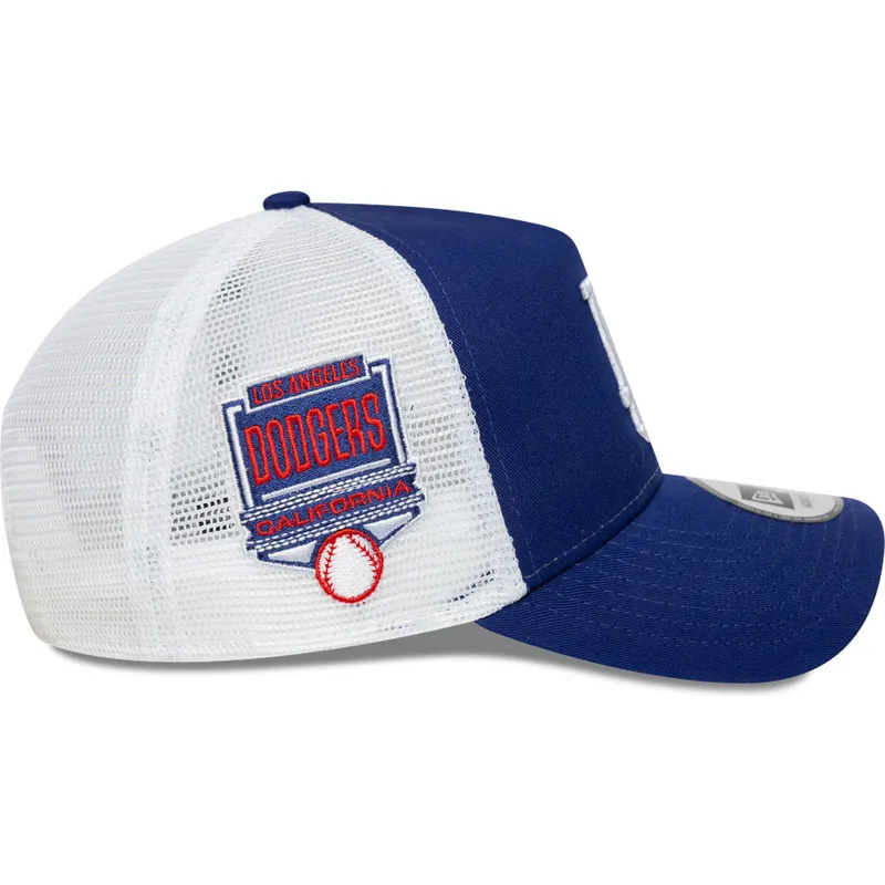 cappellino-trucker-blu-a-frame-side-patch-dei-los-angeles-dodgers-mlb-di-new-era