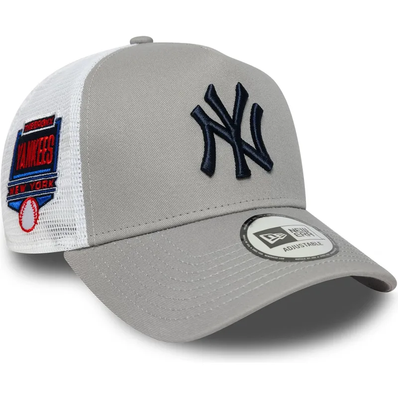 cappellino-trucker-grigio-a-frame-side-patch-dei-new-york-yankees-mlb-di-new-era