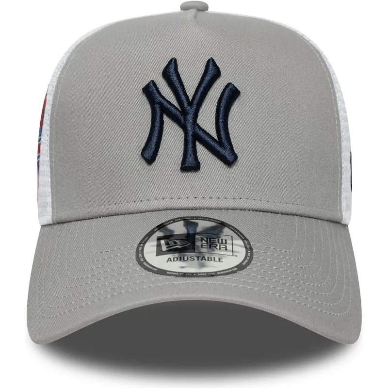 cappellino-trucker-grigio-a-frame-side-patch-dei-new-york-yankees-mlb-di-new-era
