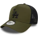 cappellino-trucker-verde-con-logo-nero-a-frame-sport-dei-los-angeles-dodgers-mlb-di-new-era