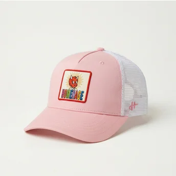 Cappellino trucker rosa e bianco Childhood Fun The Trucker di Homenage