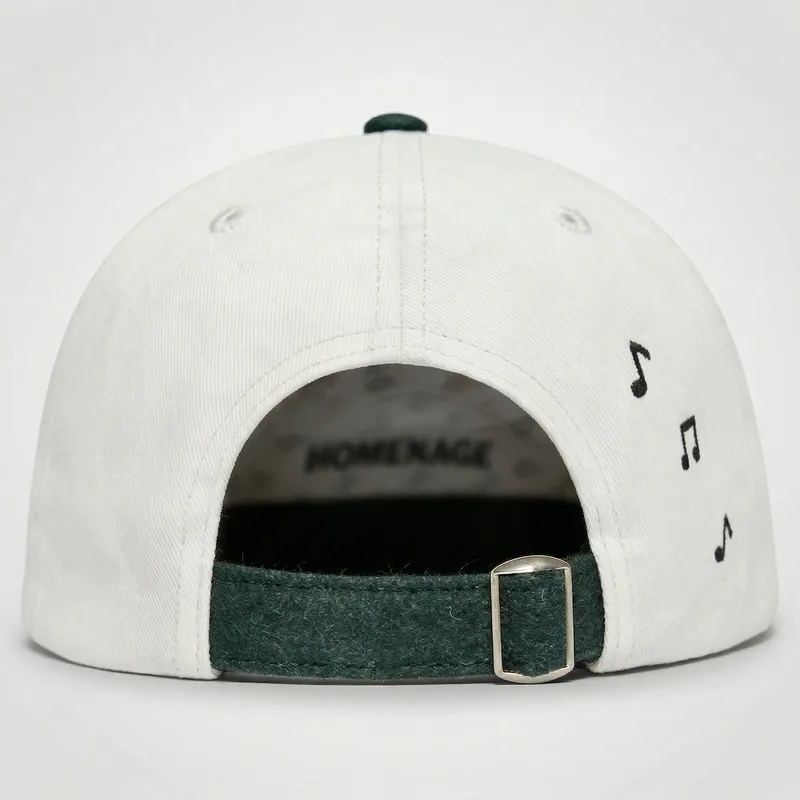 cappellino-curvo-khaki-e-verde-regolabile-music-world-music-shapes-identity-the-90s-di-homenage