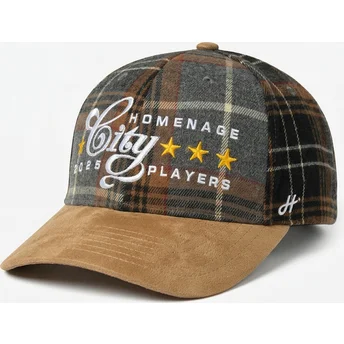 Cappellino curvo multicolore snapback Plaid Players Sport The Ball di Homenage