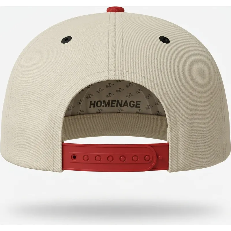 cappello-piatto-beige-e-rosso-snapback-nysky-skylines-the-snap-di-homenage