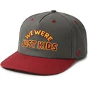 cappellino-curvo-grigio-e-rosso-snapback-just-kids-the-retro-di-homenage