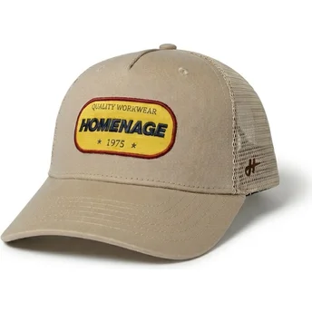 Cappellino trucker beige Work 1975 Workwear The Trucker di Homenage