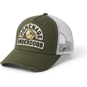 Cappellino trucker verde e bianco Underdogs The Trucker di Homenage