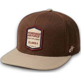 Cappello piatto marrone scuro snapback Squadron Military Surplus The Retro di Homenage