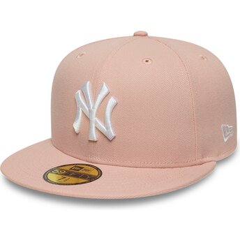Cappello piatto rosa regolabile 59FIFTY League Essential dei New York Yankees MLB di New Era