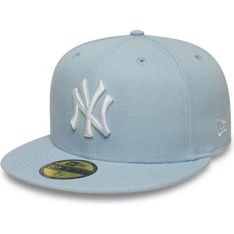 cappello-piatto-azzurro-chiaro-aderente-59fifty-league-essential-dei-new-york-yankees-mlb-di-new-era