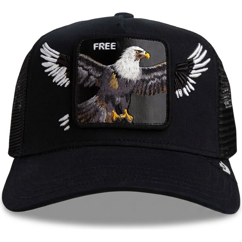 cappellino-trucker-nero-aquila-wings-free-the-farm-di-goorin-bros