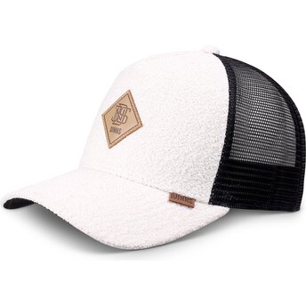 Cappellino trucker beige e nero HFT KnobFab di Djinns