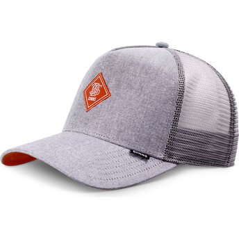 Cappellino trucker grigio con logo rosso HFT OxfordContra di Djinns
