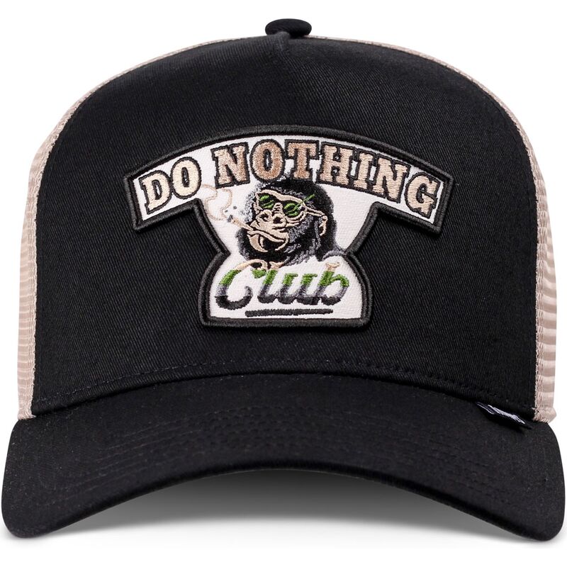 cappellino-trucker-nero-e-beige-hft-do-nothing-club-gorilla-di-djinns