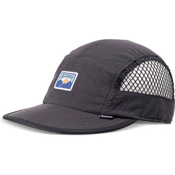 Cappellino trucker piatto nero regolabile Soft BigNet Mountain di Djinns