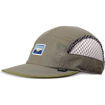 Cappellino trucker piatto verde regolabile Soft BigNet Mountain di Djinns