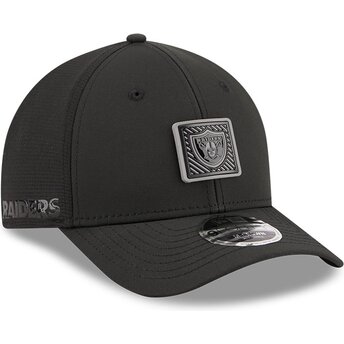 Cappello curvo nero snapback 9FORTY M-Crown Training Pack 2026 dei Las Vegas Raiders NFL di New Era