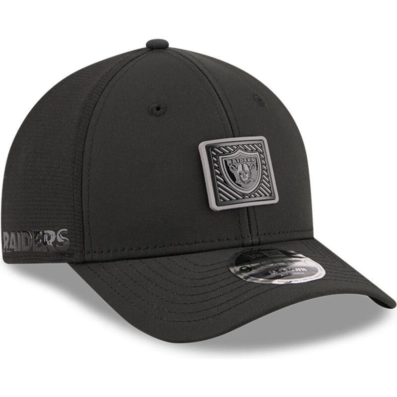 cappellino-curvo-nero-snapback-9forty-m-crown-training-pack-2026-dei-las-vegas-raiders-nfl-di-new-era
