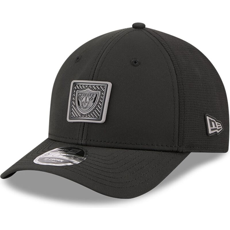 cappellino-curvo-nero-snapback-9forty-m-crown-training-pack-2026-dei-las-vegas-raiders-nfl-di-new-era