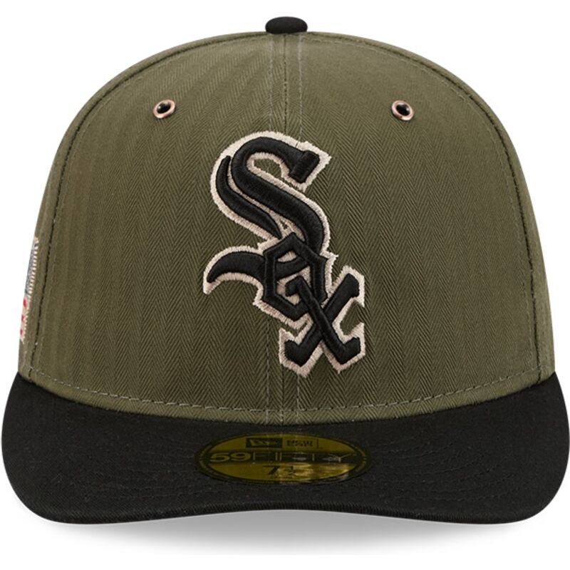 gorra-curva-verde-ajustada-59fifty-pre-curved-american-herringbone-de-chicago-white-sox-mlb-de-new-era