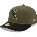 cappellino-curvo-verde-regolabile-59fifty-pre-curved-american-herringbone-dei-chicago-white-sox-mlb-di-new-era