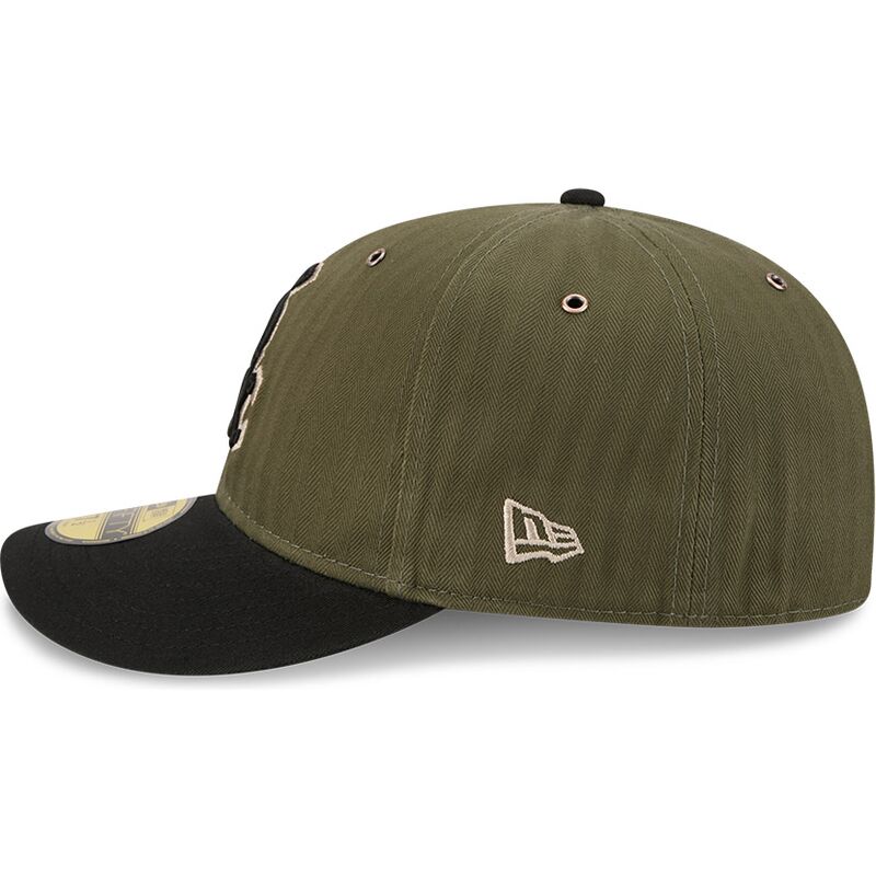 cappellino-curvo-verde-regolabile-59fifty-pre-curved-american-herringbone-dei-chicago-white-sox-mlb-di-new-era