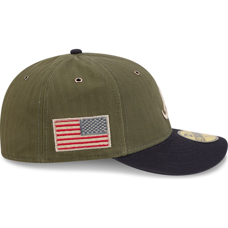 cappellino-curvo-verde-regolabile-59fifty-pre-curved-american-herringbone-di-atlanta-braves-mlb-di-new-era