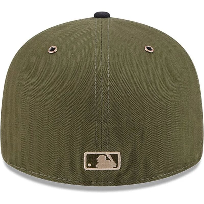 cappellino-curvo-verde-regolabile-59fifty-pre-curved-american-herringbone-dei-boston-red-sox-mlb-di-new-era