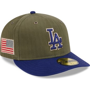 Gorra curva verde ajustada 59FIFTY Pre-Curved American Herringbone de Los Angeles Dodgers MLB de New Era