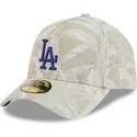 cappellino-curvo-beige-regolabile-59forty-a-frame-leafy-palm-dei-los-angeles-dodgers-mlb-di-new-era