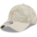 cappellino-curvo-beige-regolabile-9twenty-leafy-palm-dei-los-angeles-dodgers-mlb-di-new-era