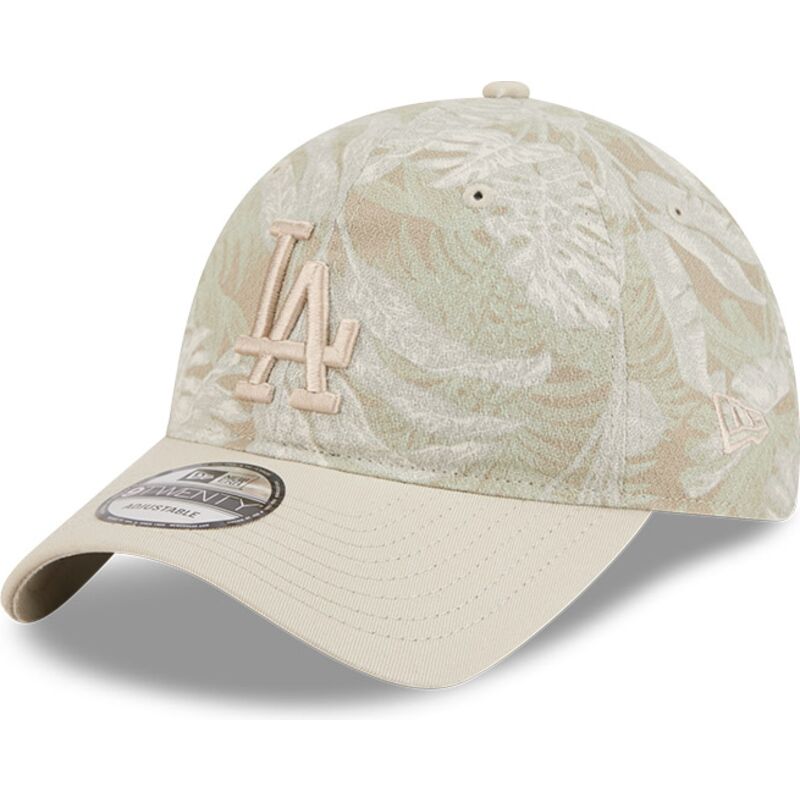 cappellino-curvo-beige-regolabile-9twenty-leafy-palm-dei-los-angeles-dodgers-mlb-di-new-era
