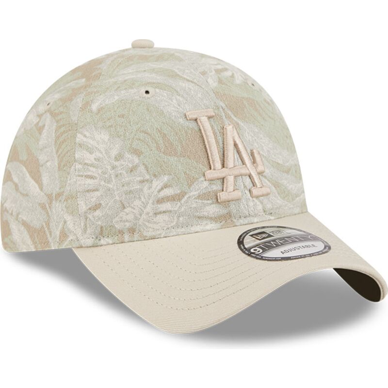 cappellino-curvo-beige-regolabile-9twenty-leafy-palm-dei-los-angeles-dodgers-mlb-di-new-era