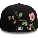cappello-piatto-nero-aderente-59fifty-floral-dei-chicago-white-sox-mlb-di-new-era