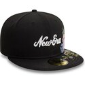 cappello-piatto-nero-aderente-59fifty-floral-emb-di-new-era
