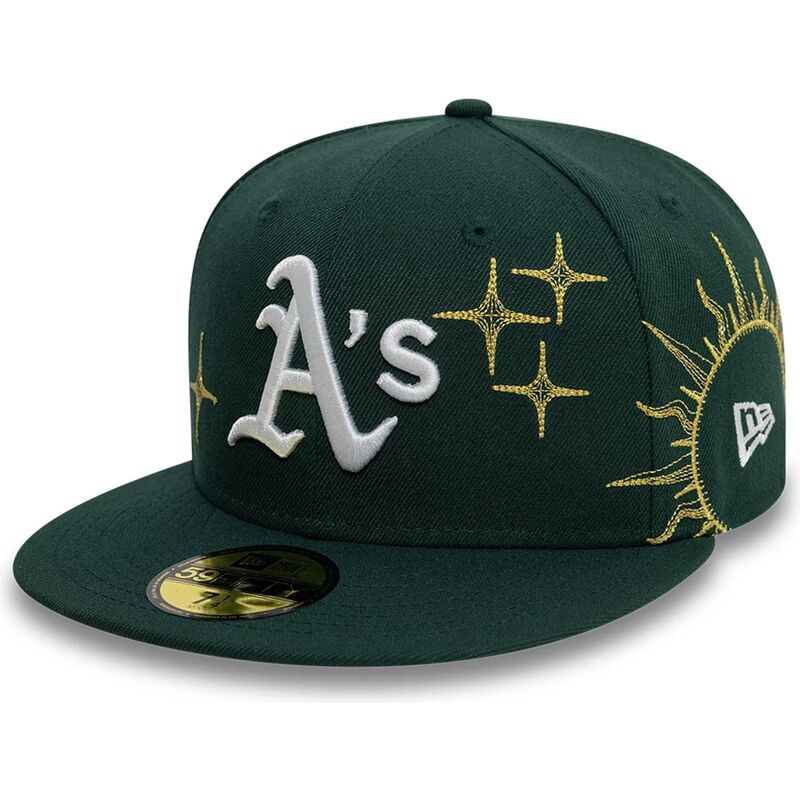 cappello-piatto-verde-regolabile-59fifty-zodiac-di-oakland-athletics-mlb-di-new-era