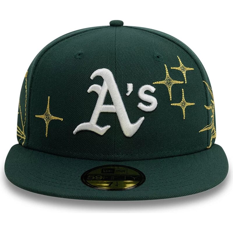 cappello-piatto-verde-regolabile-59fifty-zodiac-di-oakland-athletics-mlb-di-new-era