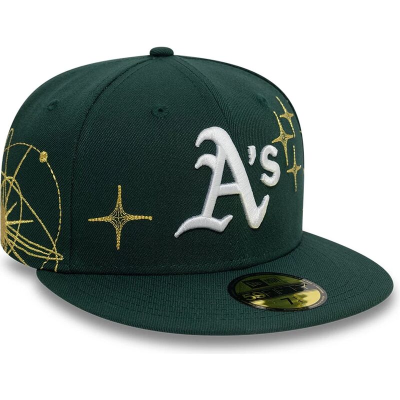 cappello-piatto-verde-regolabile-59fifty-zodiac-di-oakland-athletics-mlb-di-new-era