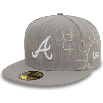Cappello piatto grigio aderente 59FIFTY Zodiac di Atlanta...