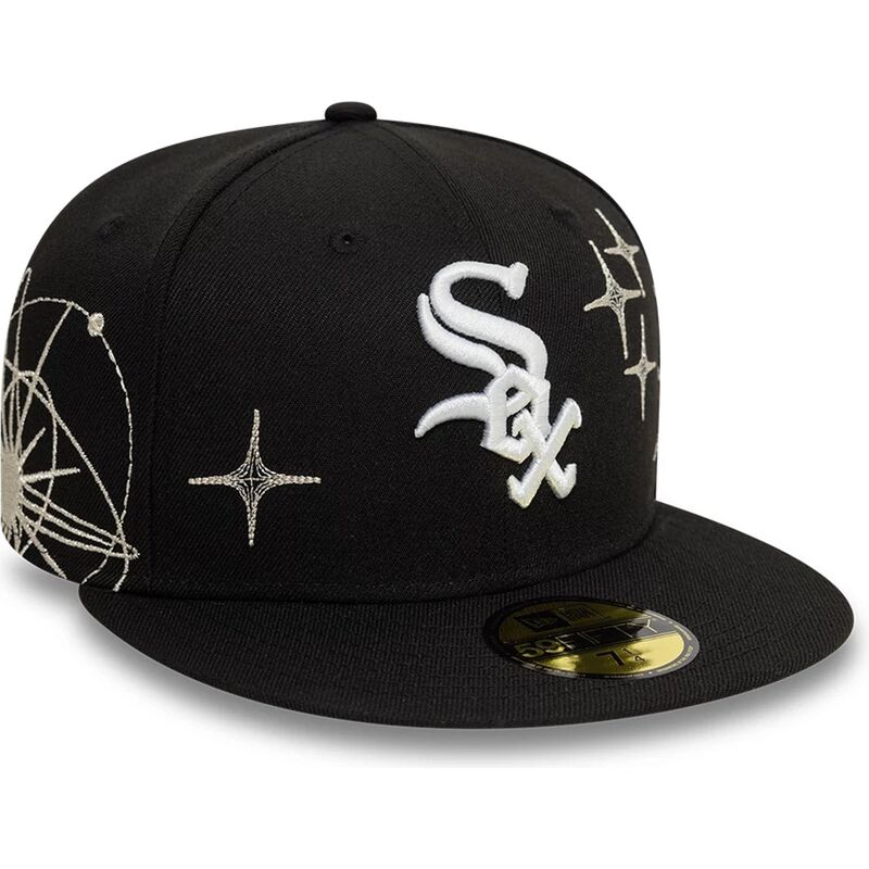 cappello-piatto-nero-aderente-59fifty-zodiac-dei-chicago-white-sox-mlb-di-new-era