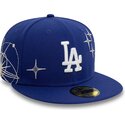 cappello-piatto-blu-regolabile-59fifty-zodiac-dei-los-angeles-dodgers-mlb-di-new-era