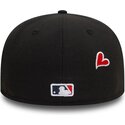 cappello-piatto-nero-aderente-59fifty-heart-icon-di-atlanta-braves-mlb-di-new-era