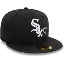 cappello-piatto-nero-aderente-59fifty-heart-icon-dei-chicago-white-sox-mlb-di-new-era