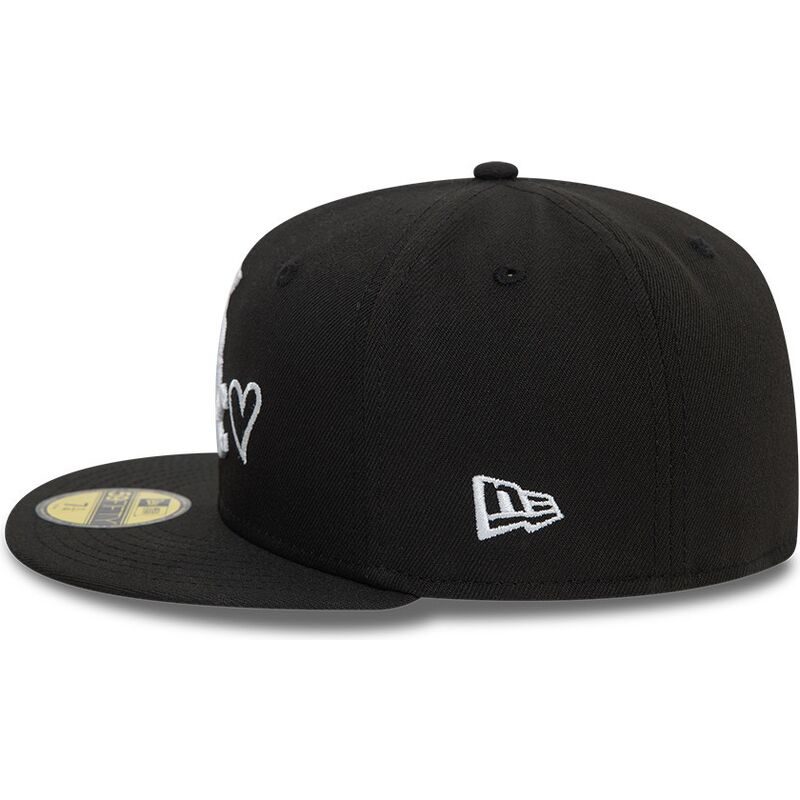 cappello-piatto-nero-aderente-59fifty-heart-icon-dei-chicago-white-sox-mlb-di-new-era