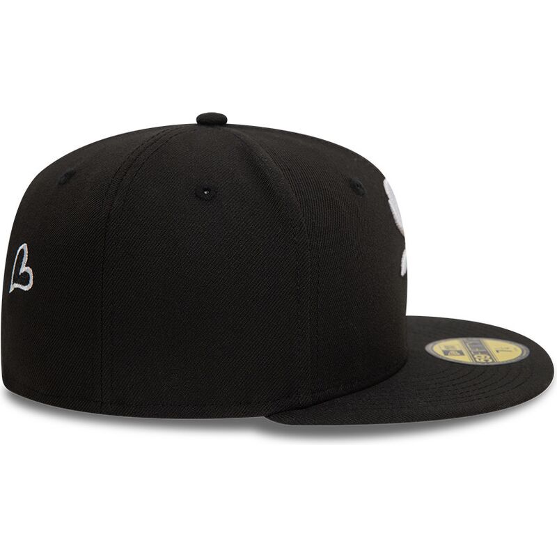 cappello-piatto-nero-aderente-59fifty-heart-icon-dei-chicago-white-sox-mlb-di-new-era