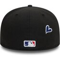 cappello-piatto-nero-aderente-59fifty-heart-icon-dei-los-angeles-dodgers-mlb-di-new-era